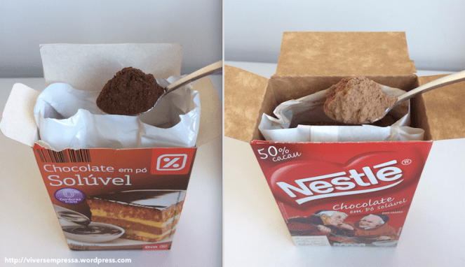chocolate em pó